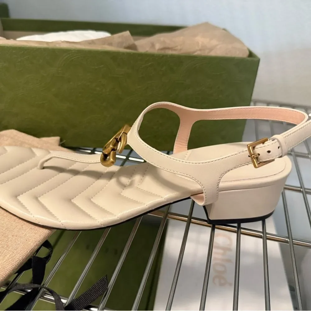 Gucci Women's Cream Sandals brand new size 10 - Picture 5 of 5